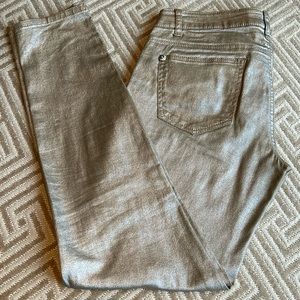 Champagne silver metallic jeans